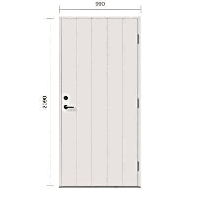 Valkoinen varaston ovi 10x21