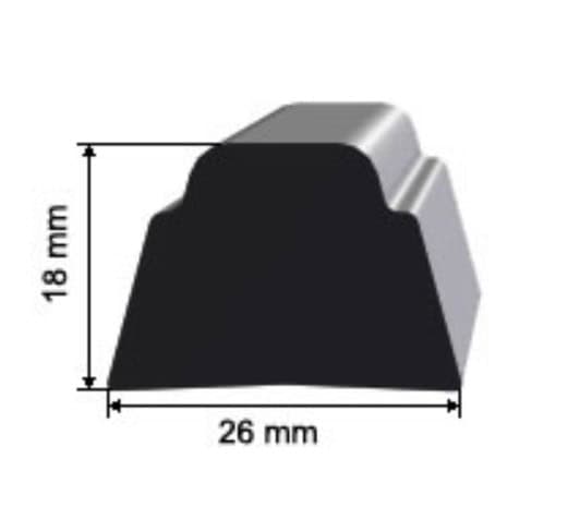 OR 26 ulko-oven ristikon profiili